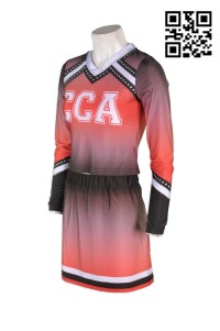 CH119 cheer team group leading sparkle style lady long sleeved suits uniform tailor made purchase online group uniform internet 